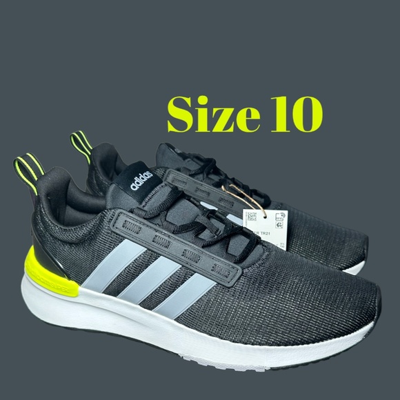 *NEW WITH BOX* adidas Racer TR21 Running Shoes Men\'s Size 10 Black/Solar Yellow main image 10